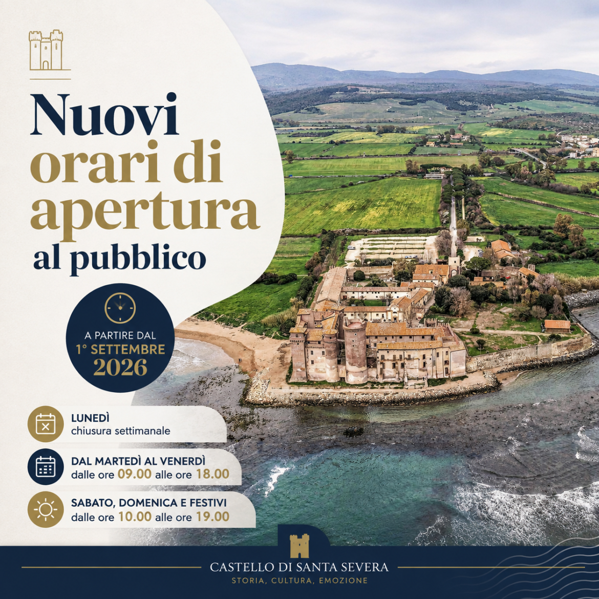 Nuovi orari di apertura al pubblico
